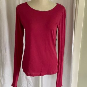 Agnes B all cotton long sleeve blouse Size 2 (US 6-8) . Striking color!